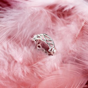 sterling silver delicate ajoure ring