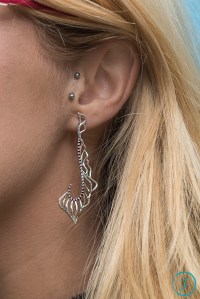 Sterling Silver Organic inspired earrings designed by Joanna Fronczak-Jabbal